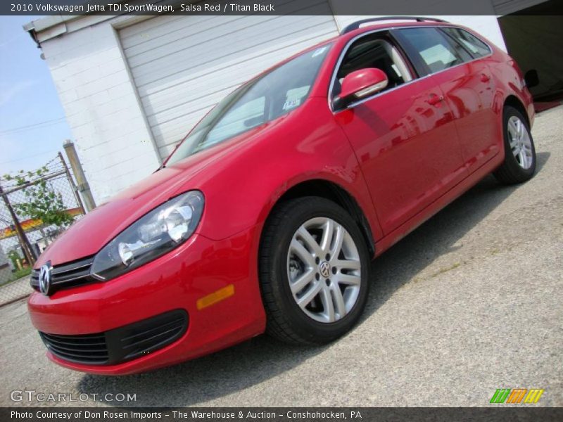 Salsa Red / Titan Black 2010 Volkswagen Jetta TDI SportWagen