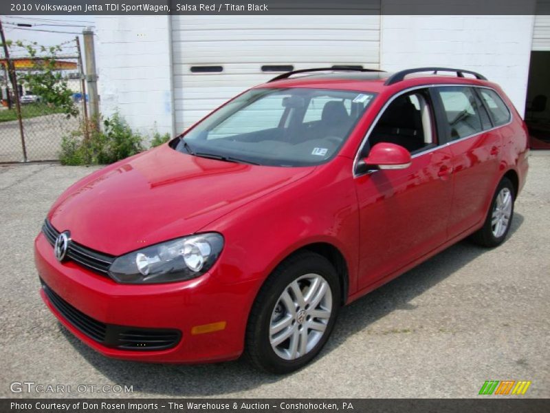 Salsa Red / Titan Black 2010 Volkswagen Jetta TDI SportWagen