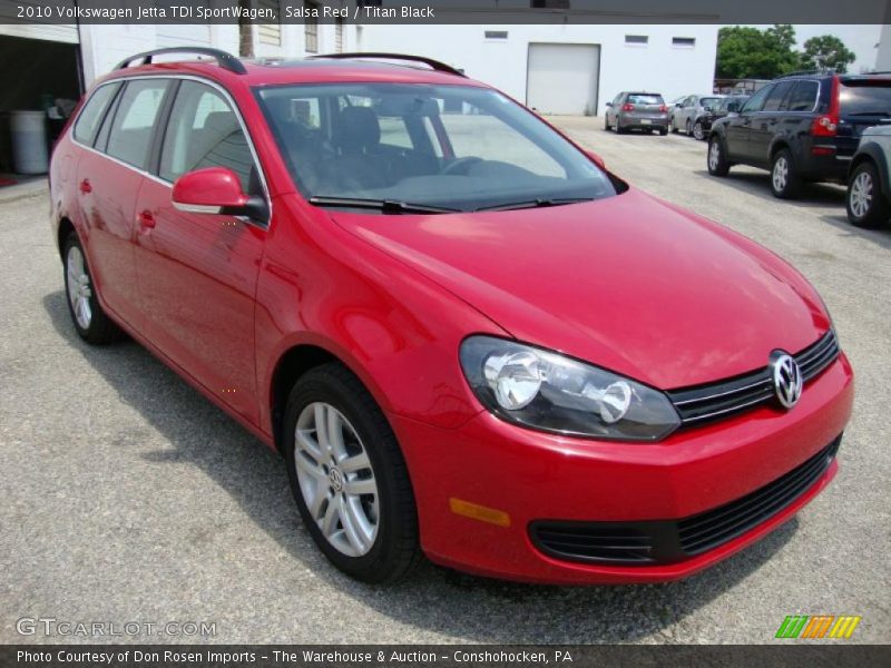 Salsa Red / Titan Black 2010 Volkswagen Jetta TDI SportWagen