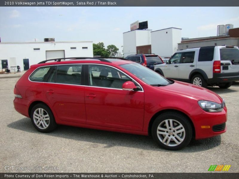 Salsa Red / Titan Black 2010 Volkswagen Jetta TDI SportWagen