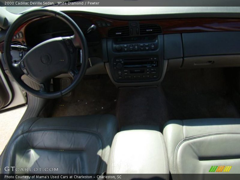 White Diamond / Pewter 2000 Cadillac DeVille Sedan