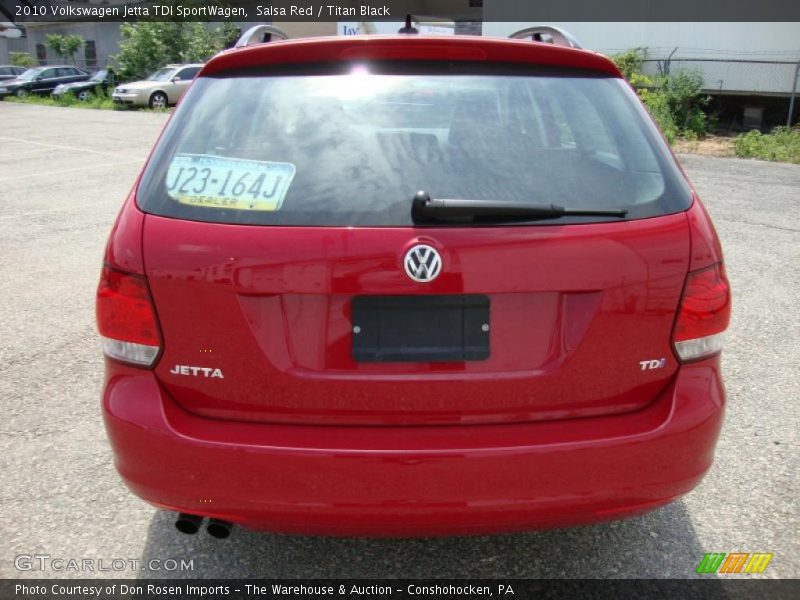 Salsa Red / Titan Black 2010 Volkswagen Jetta TDI SportWagen