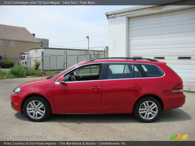 Salsa Red / Titan Black 2010 Volkswagen Jetta TDI SportWagen