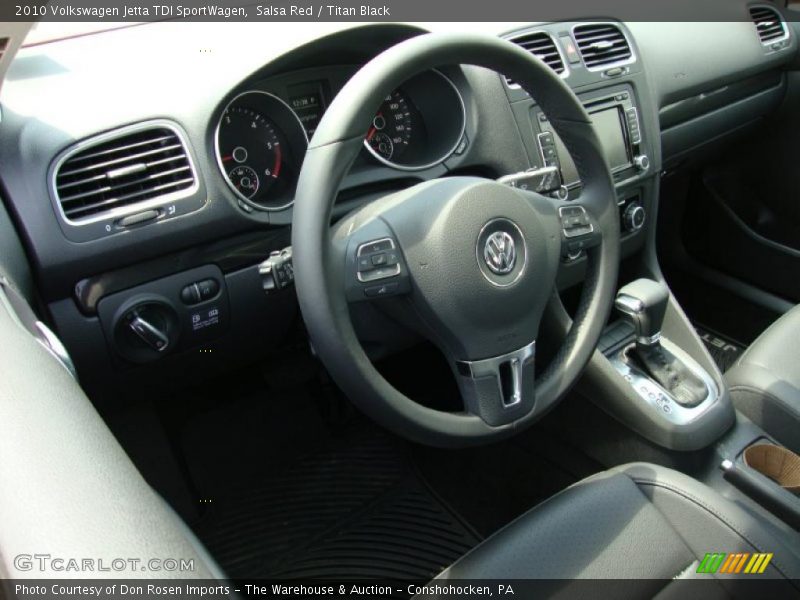 Salsa Red / Titan Black 2010 Volkswagen Jetta TDI SportWagen