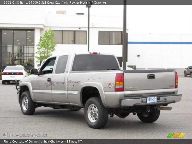 Pewter Metallic / Graphite 2002 GMC Sierra 2500HD SLE Crew Cab 4x4