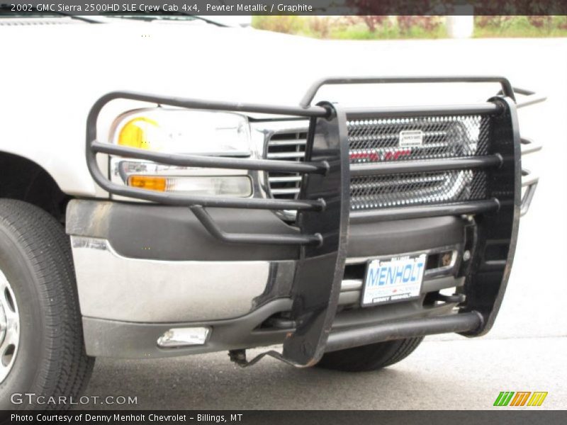 Pewter Metallic / Graphite 2002 GMC Sierra 2500HD SLE Crew Cab 4x4