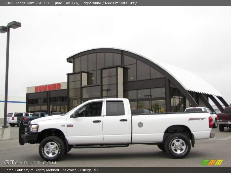 Bright White / Medium Slate Gray 2009 Dodge Ram 2500 SXT Quad Cab 4x4