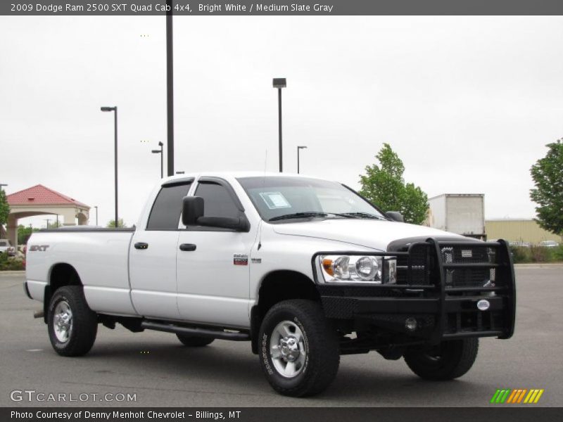 Bright White / Medium Slate Gray 2009 Dodge Ram 2500 SXT Quad Cab 4x4