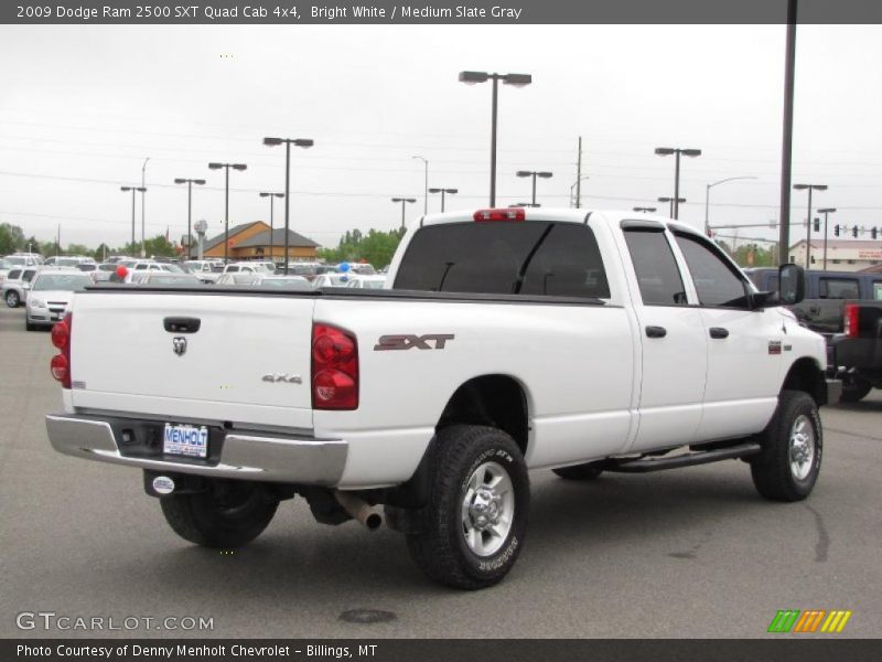 Bright White / Medium Slate Gray 2009 Dodge Ram 2500 SXT Quad Cab 4x4