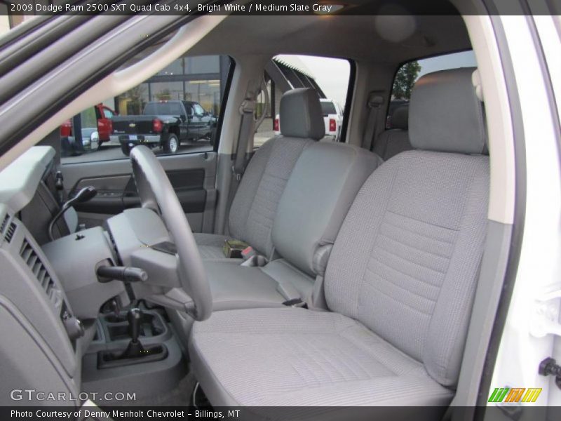 Bright White / Medium Slate Gray 2009 Dodge Ram 2500 SXT Quad Cab 4x4