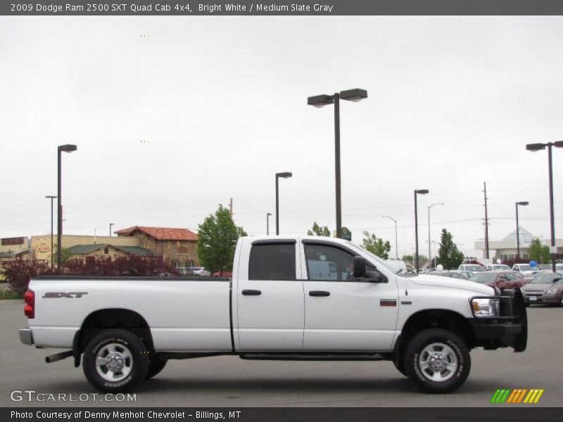 Bright White / Medium Slate Gray 2009 Dodge Ram 2500 SXT Quad Cab 4x4