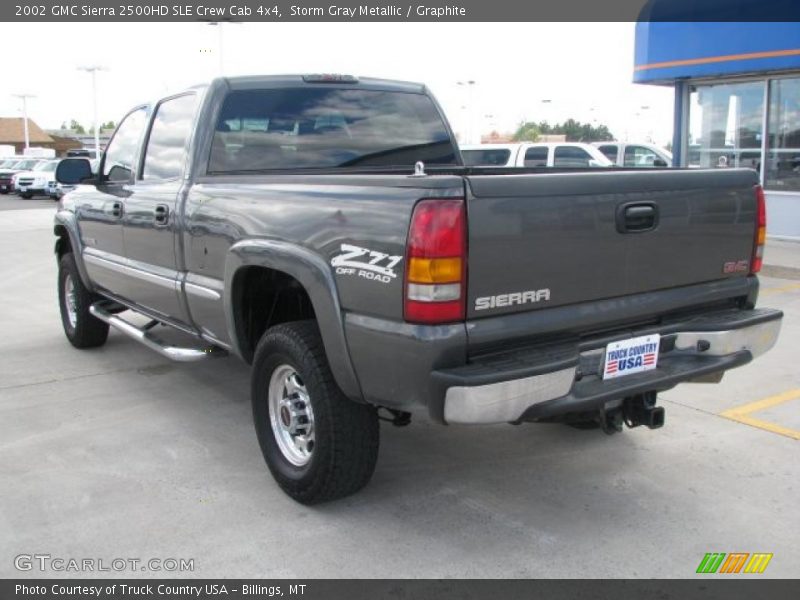 Storm Gray Metallic / Graphite 2002 GMC Sierra 2500HD SLE Crew Cab 4x4