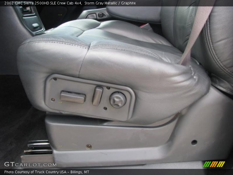 Storm Gray Metallic / Graphite 2002 GMC Sierra 2500HD SLE Crew Cab 4x4