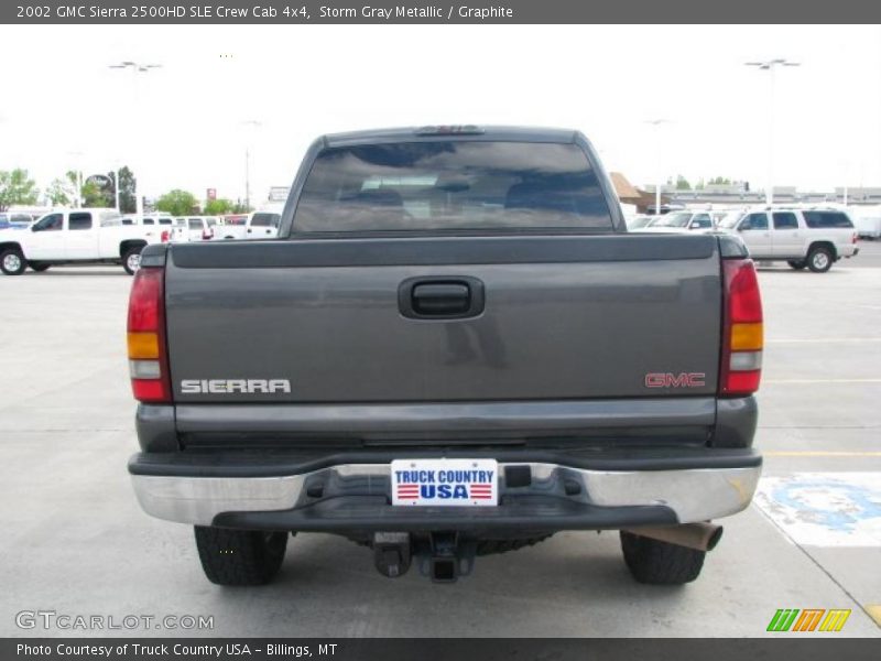 Storm Gray Metallic / Graphite 2002 GMC Sierra 2500HD SLE Crew Cab 4x4