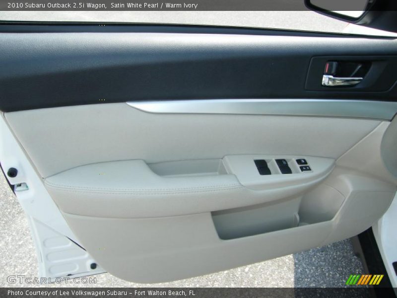 Satin White Pearl / Warm Ivory 2010 Subaru Outback 2.5i Wagon