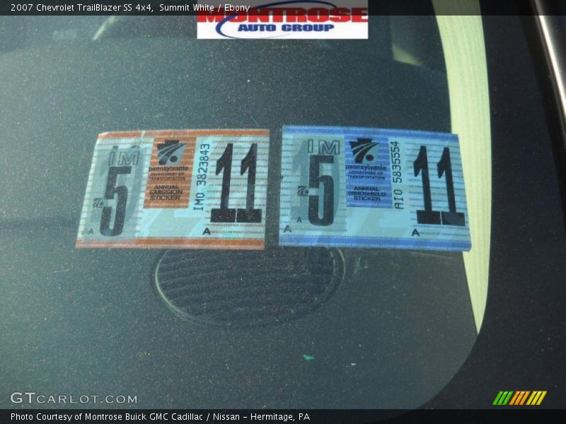 Summit White / Ebony 2007 Chevrolet TrailBlazer SS 4x4