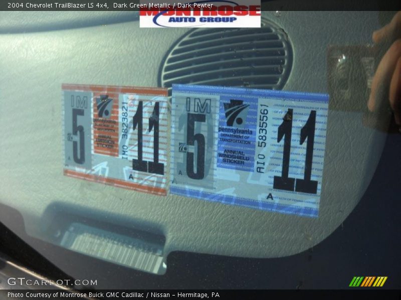 Dark Green Metallic / Dark Pewter 2004 Chevrolet TrailBlazer LS 4x4