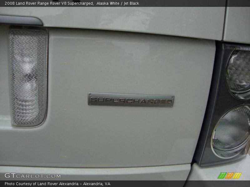 Alaska White / Jet Black 2008 Land Rover Range Rover V8 Supercharged