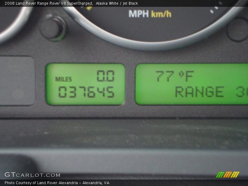 Alaska White / Jet Black 2008 Land Rover Range Rover V8 Supercharged
