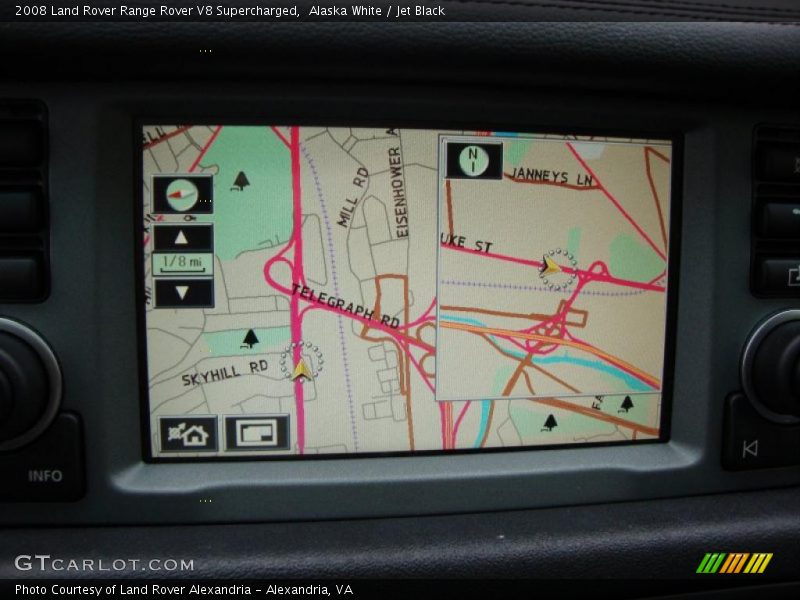 Alaska White / Jet Black 2008 Land Rover Range Rover V8 Supercharged