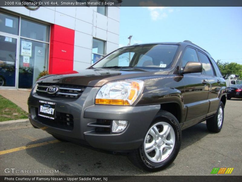 Smokey Brown Metallic / Beige 2008 Kia Sportage EX V6 4x4