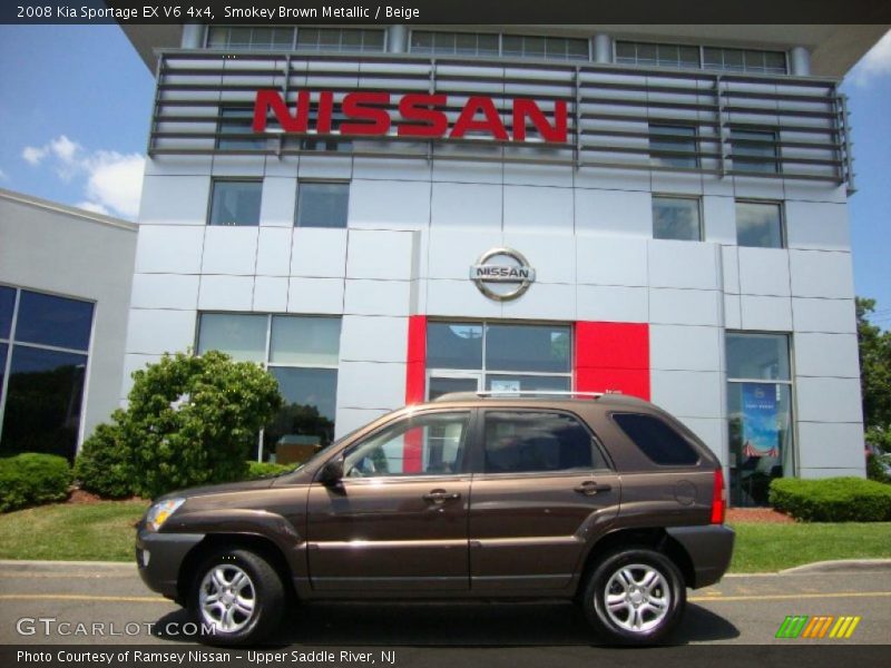 Smokey Brown Metallic / Beige 2008 Kia Sportage EX V6 4x4