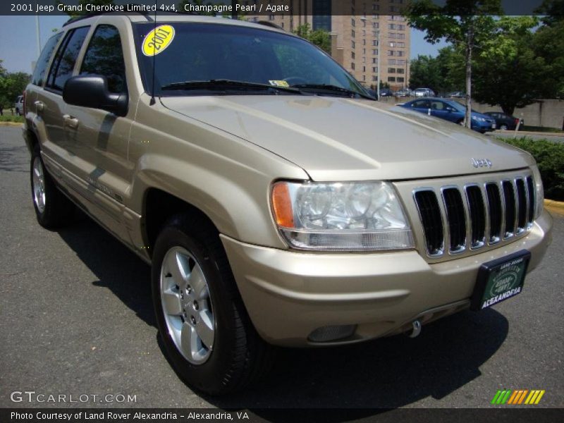 Champagne Pearl / Agate 2001 Jeep Grand Cherokee Limited 4x4