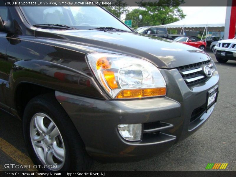 Smokey Brown Metallic / Beige 2008 Kia Sportage EX V6 4x4