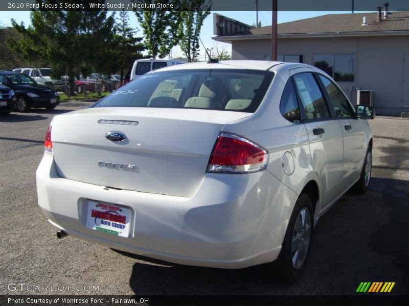 White Suede / Medium Stone 2010 Ford Focus S Sedan