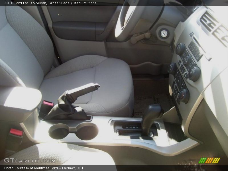 White Suede / Medium Stone 2010 Ford Focus S Sedan