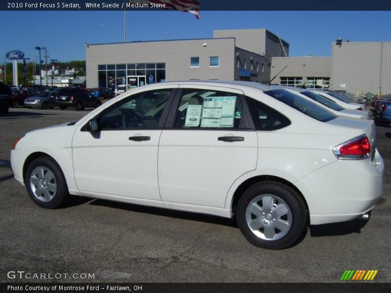 White Suede / Medium Stone 2010 Ford Focus S Sedan