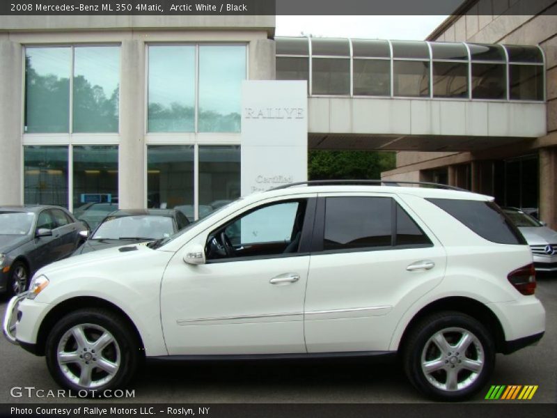 Arctic White / Black 2008 Mercedes-Benz ML 350 4Matic