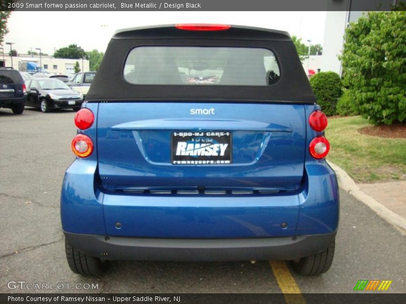 Blue Metallic / Design Black 2009 Smart fortwo passion cabriolet
