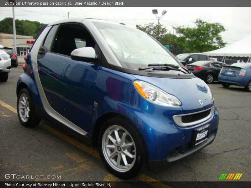 Blue Metallic / Design Black 2009 Smart fortwo passion cabriolet