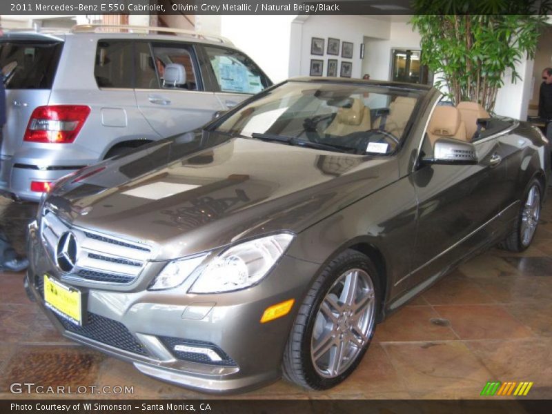 Olivine Grey Metallic / Natural Beige/Black 2011 Mercedes-Benz E 550 Cabriolet