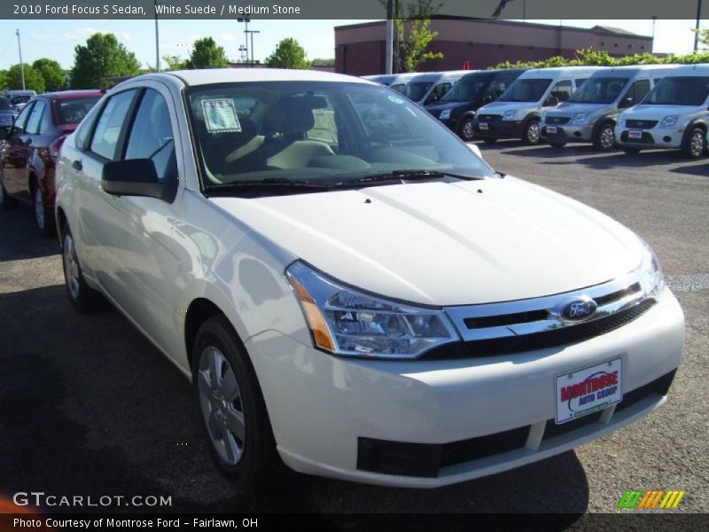 White Suede / Medium Stone 2010 Ford Focus S Sedan