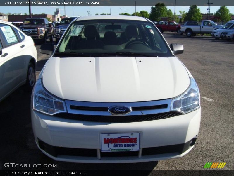 White Suede / Medium Stone 2010 Ford Focus S Sedan