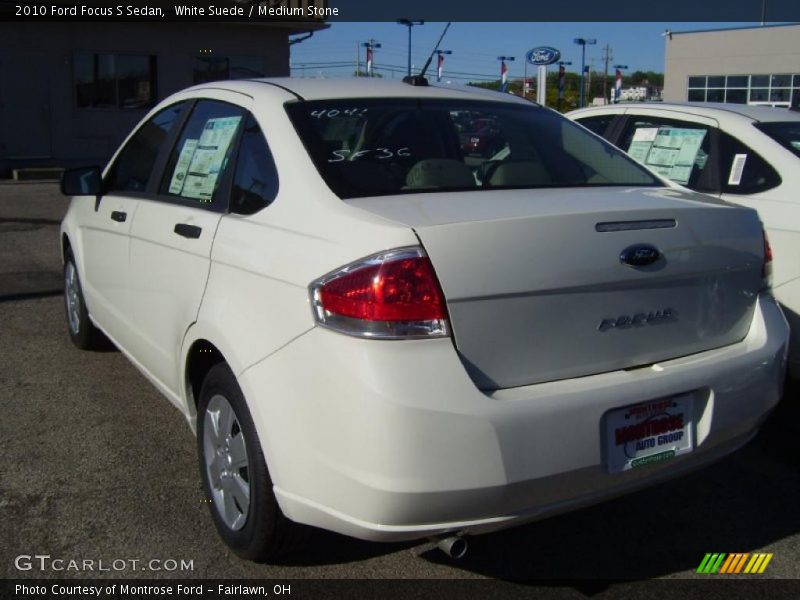 White Suede / Medium Stone 2010 Ford Focus S Sedan