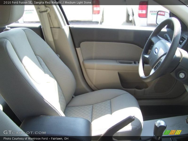 Sangria Red Metallic / Medium Light Stone 2010 Ford Fusion SE
