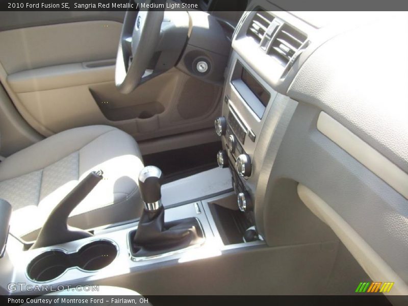 Sangria Red Metallic / Medium Light Stone 2010 Ford Fusion SE