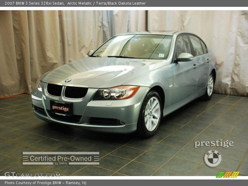 Arctic Metallic / Terra/Black Dakota Leather 2007 BMW 3 Series 328xi Sedan