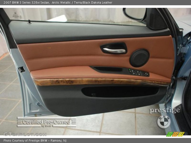 Arctic Metallic / Terra/Black Dakota Leather 2007 BMW 3 Series 328xi Sedan