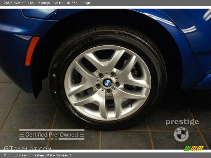 Montego Blue Metallic / Sand Beige 2007 BMW X3 3.0si