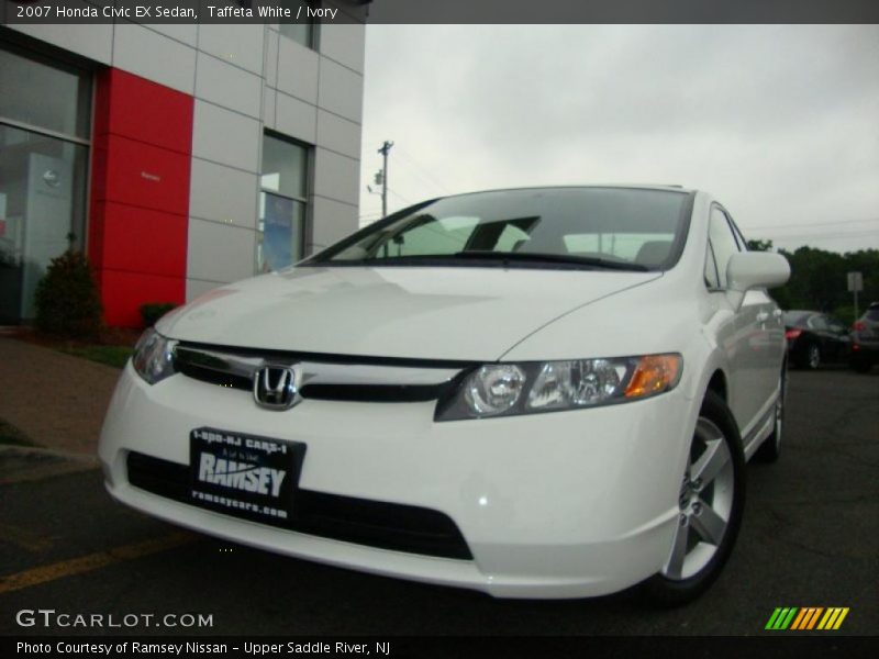 Taffeta White / Ivory 2007 Honda Civic EX Sedan