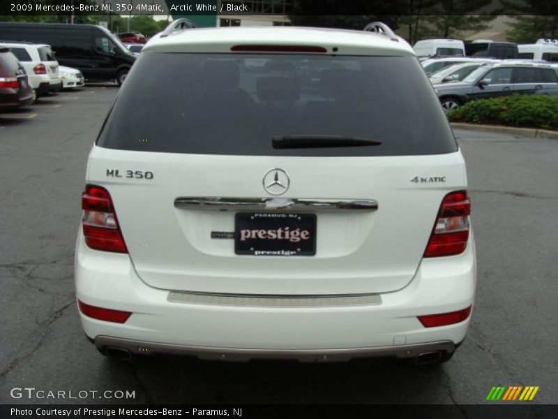 Arctic White / Black 2009 Mercedes-Benz ML 350 4Matic