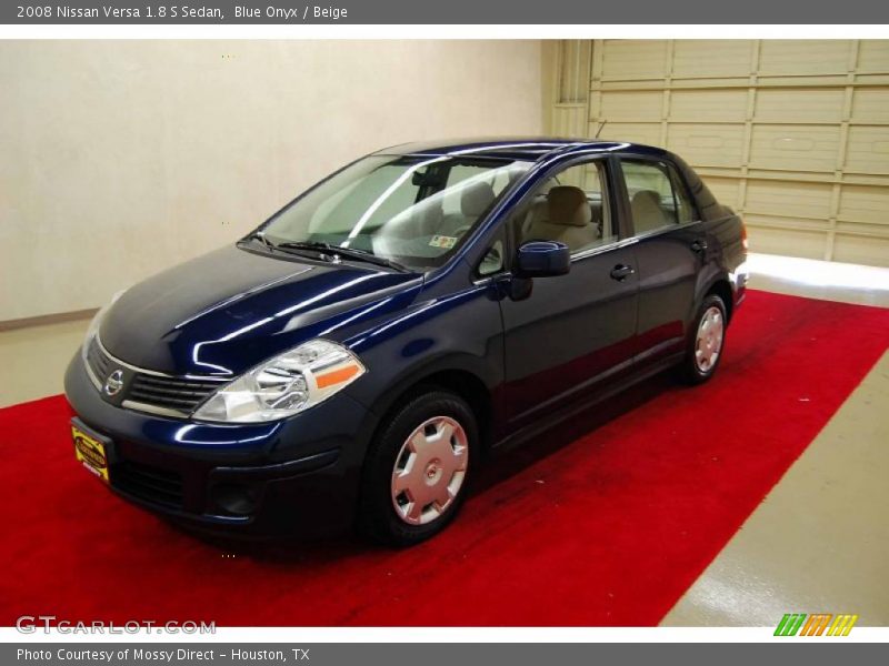 Blue Onyx / Beige 2008 Nissan Versa 1.8 S Sedan