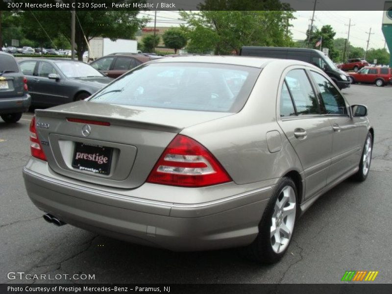 Pewter Metallic / Black 2007 Mercedes-Benz C 230 Sport