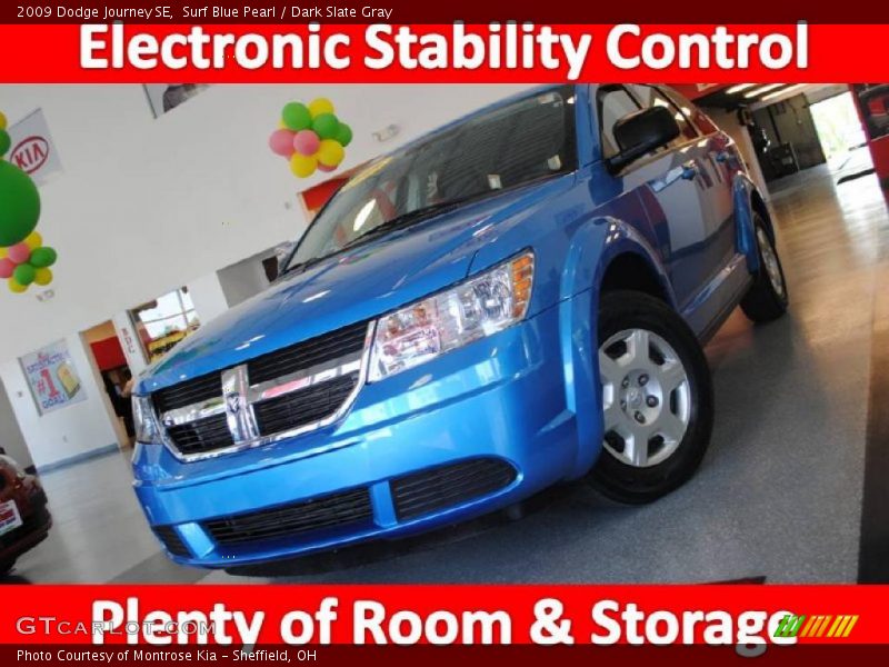 Surf Blue Pearl / Dark Slate Gray 2009 Dodge Journey SE
