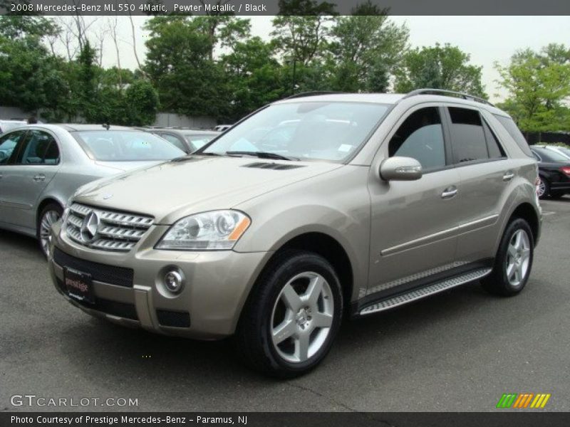 Pewter Metallic / Black 2008 Mercedes-Benz ML 550 4Matic