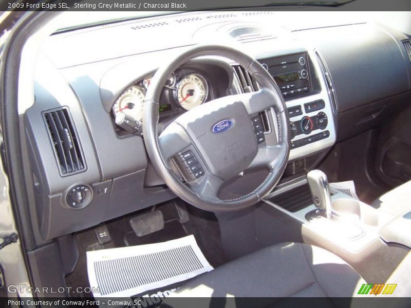 Sterling Grey Metallic / Charcoal Black 2009 Ford Edge SEL